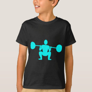 T-shirt Elevador de peso 01 - ciano