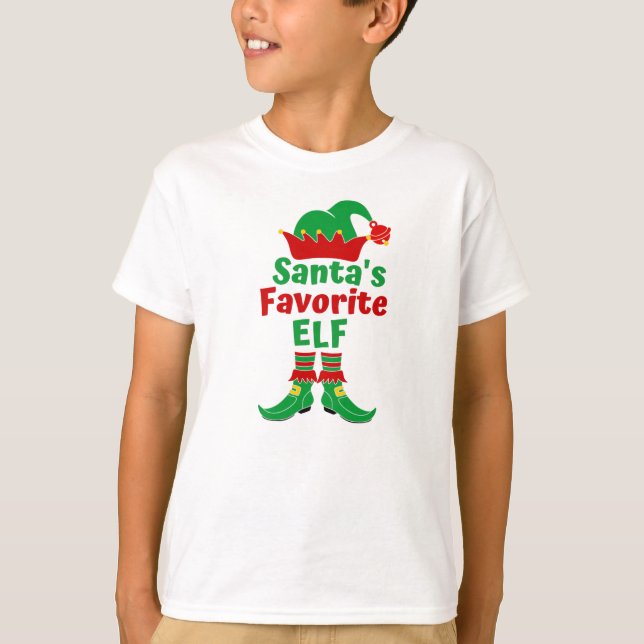 T-Shirt Elf Favorito Dos papais noeis (Frente)