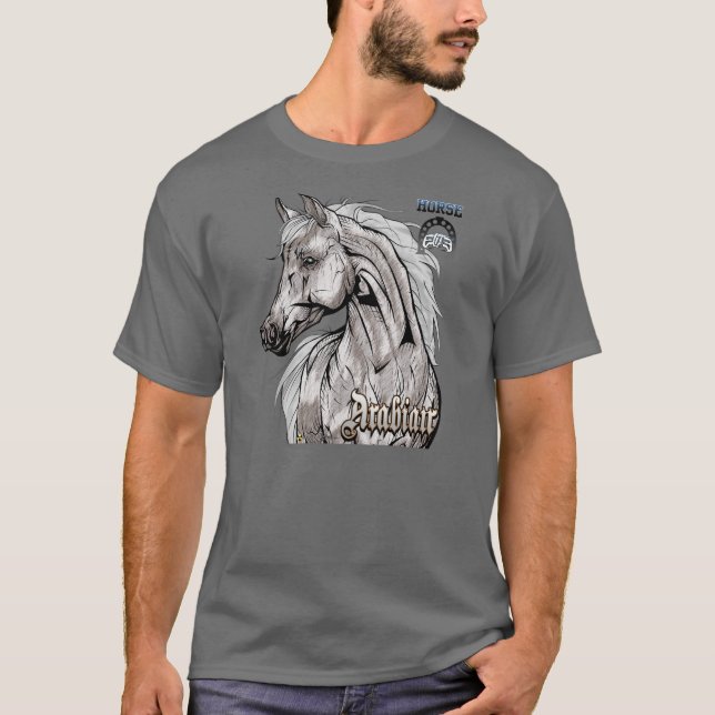 T-shirt Elite árabe do CAVALO (Frente)