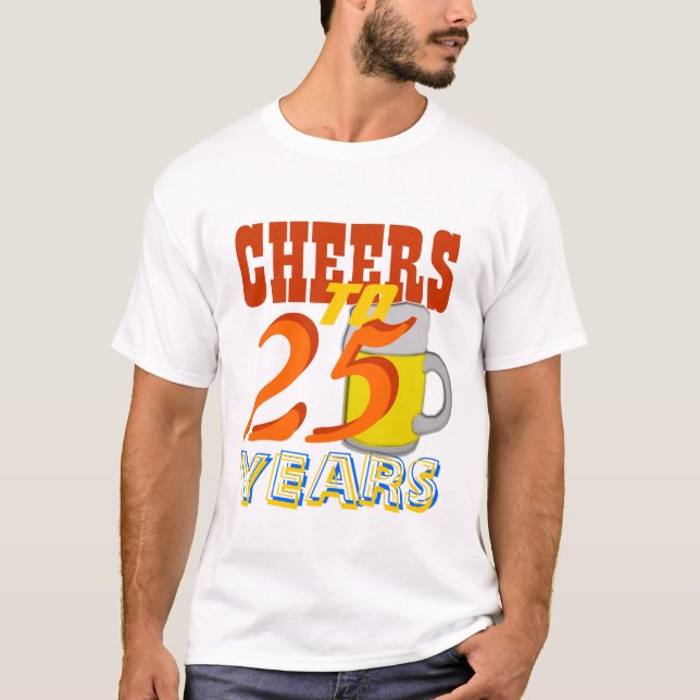 T-shirt Elogios a 25 anos de festa de aniversário da (Frente)