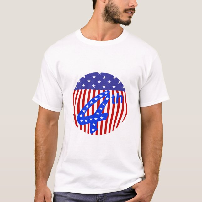 T-Shirt Em 4 De Julho (Frente)