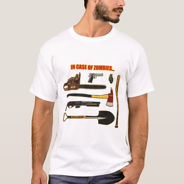 T-shirt Em caso dos zombis… (Frente)