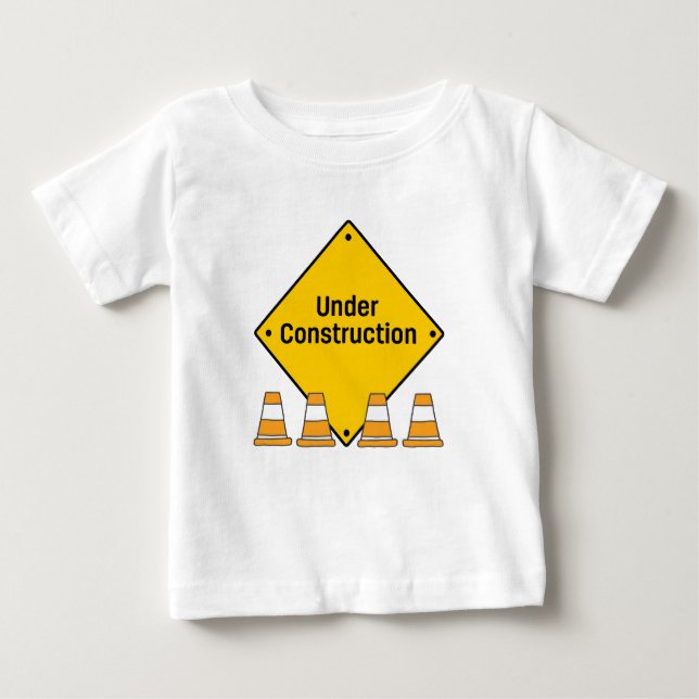 T-shirt Em Construção com Cones (Frente)