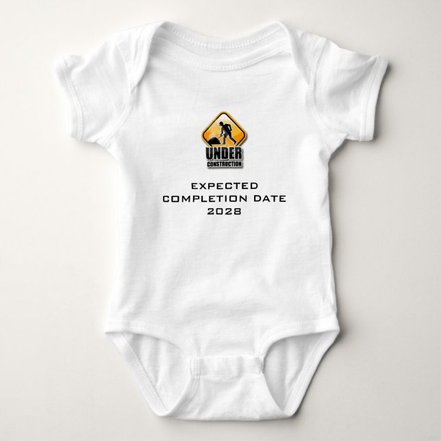 T-shirt Em Construção Engraçado De Bebê Engraçado (Frente)