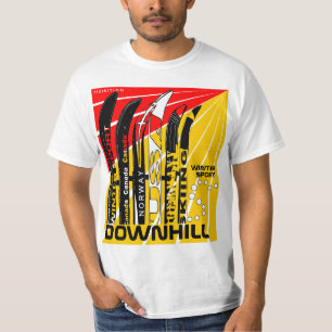 T-shirt em declive de Snowblade do esporte de