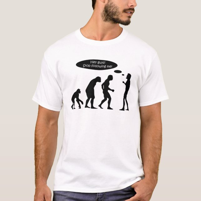 T-Shirt em Evolução Engraçada (Frente)