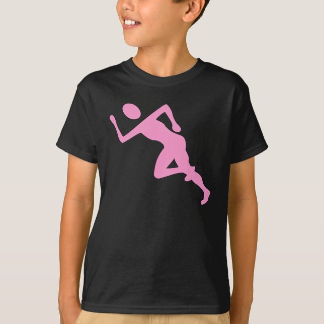 T-shirt Em Execução - Rosa (Frente)