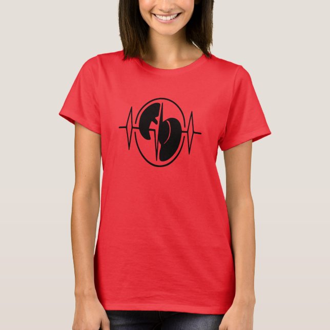 T-shirt em forma de coração (Frente)
