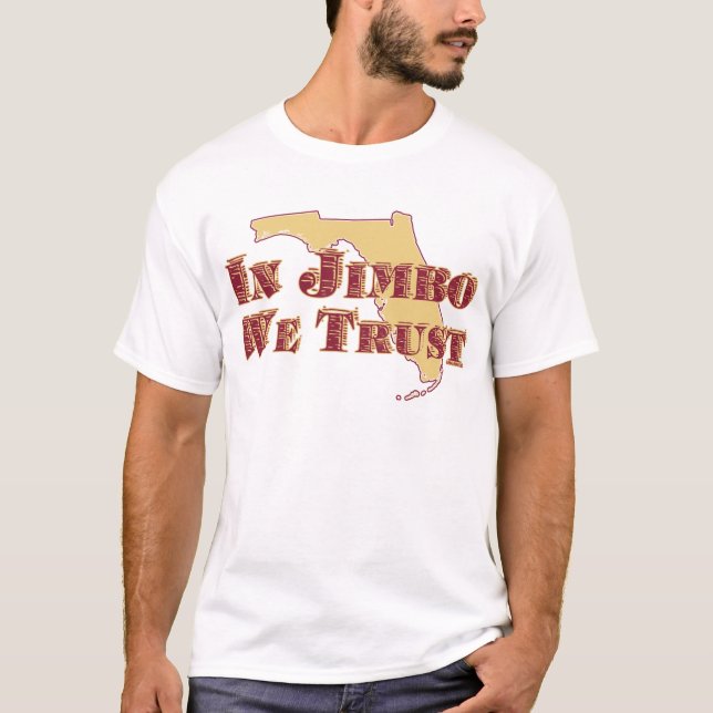 T-SHIRT EM JIMBO NÓS CONFIAMOS (Frente)