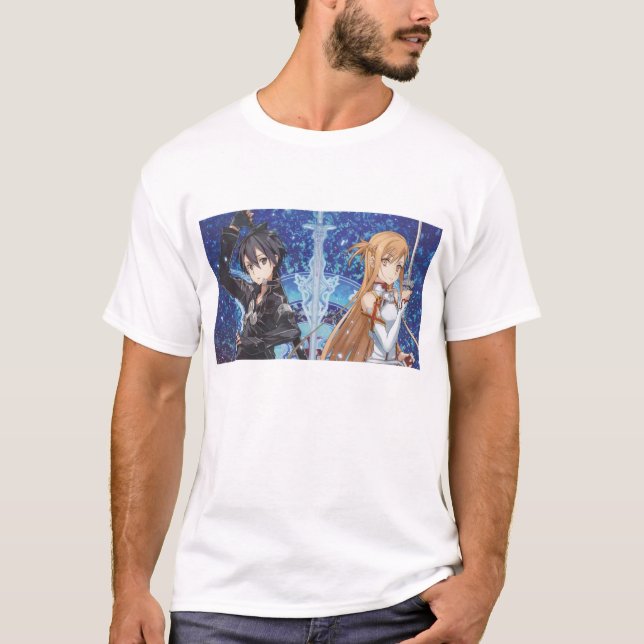 T-shirt em linha da arte da espada (Frente)