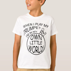 T-shirt Em minha própria trombeta pequena do mundo