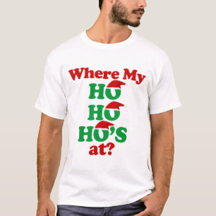 T-shirt Em onde meu ho ho ho? Papai Noel