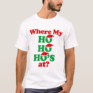 T-shirt Em onde meu ho ho ho? Papai Noel