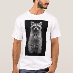 T-Shirt em Pé de Pé Negra e Branca Adorável