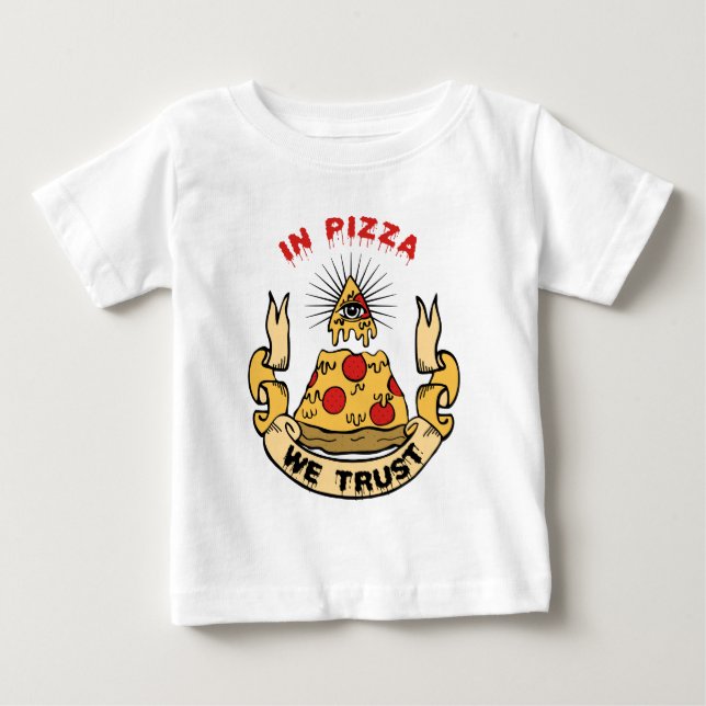T-shirt Em Pizza Confiamos (Frente)