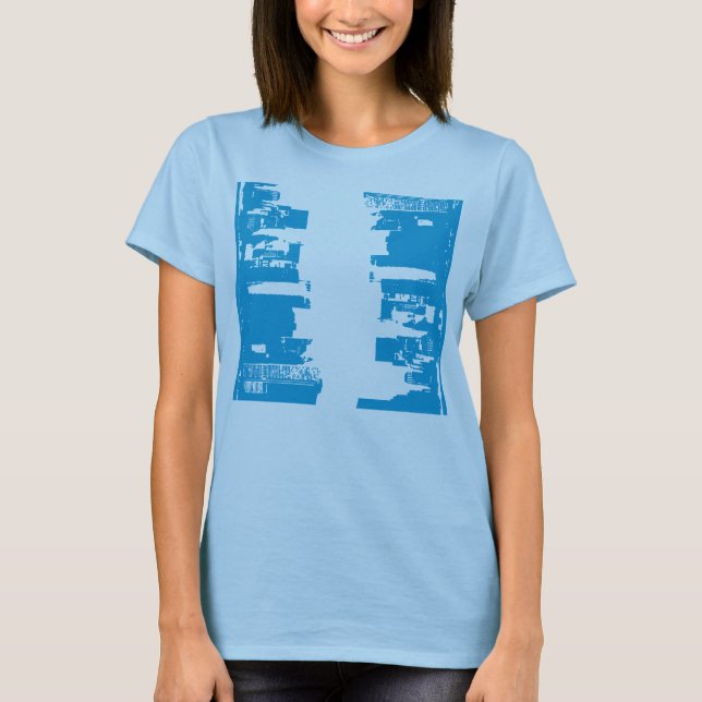 T-shirt Em torno da abstração do Centro (Frente)