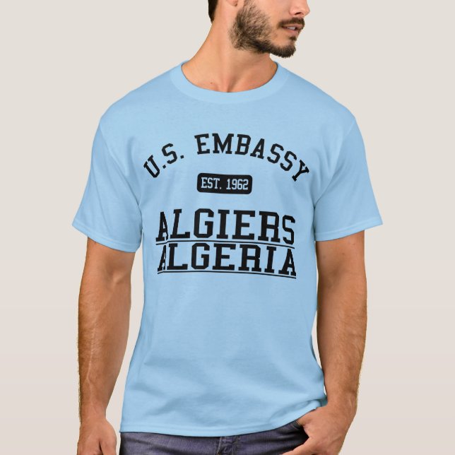 T-shirt Embaixada Argel, Argélia (Frente)