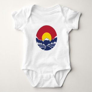 T-shirt Emblema da montanha rochosa de Colorado