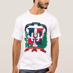 T-shirt emblema da república dominicana