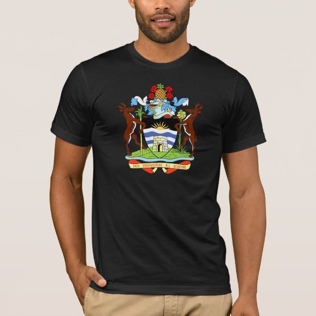 T-shirt emblema de Antígua e Barbuda (Frente)