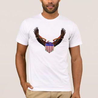 T-shirt Emblema de Eagle do americano do KRW patriótico