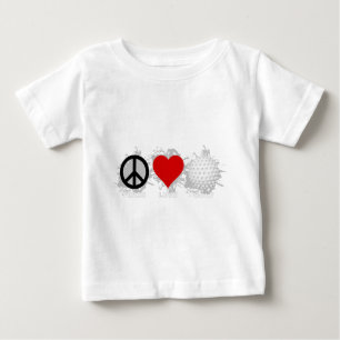T-shirt Emblema do golfe do amor da paz