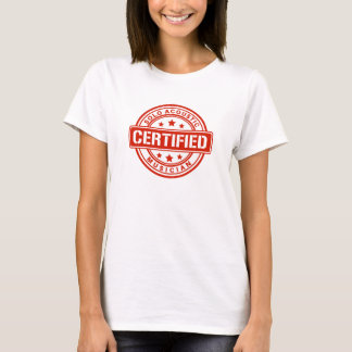 T-shirt emblema do músico acústico solo certificad