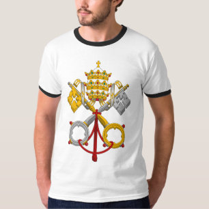 T-shirt Emblema do papa oficial Símbolo Revestimento do