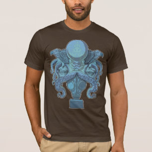 T-shirt Emblema do polvo (azul)