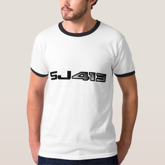 T-shirt Emblema do roteiro de Suzuki SJ 413 (Frente)