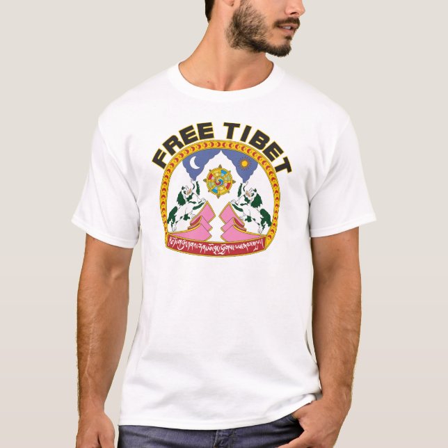 T-shirt Emblema livre de Tibet (Frente)