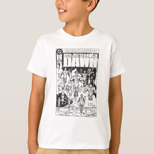 T-shirt Emerald Dawn Cobrir, preto e branco (Frente)
