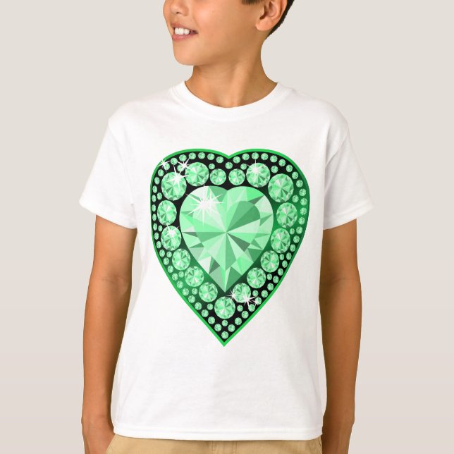 T-shirt Emerald Gem Heart (Frente)