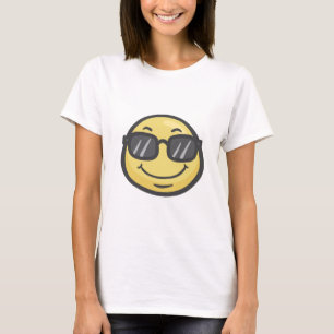 T-shirt Emoji: Cara de sorriso com óculos de sol