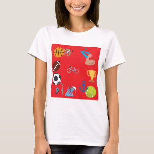 T-shirt emoji desportivo