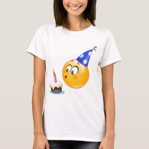 T-shirt emoji do aniversário