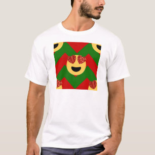T-shirt emoji do coração de natal
