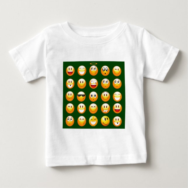 T-shirt emoji verde-escuro (Frente)