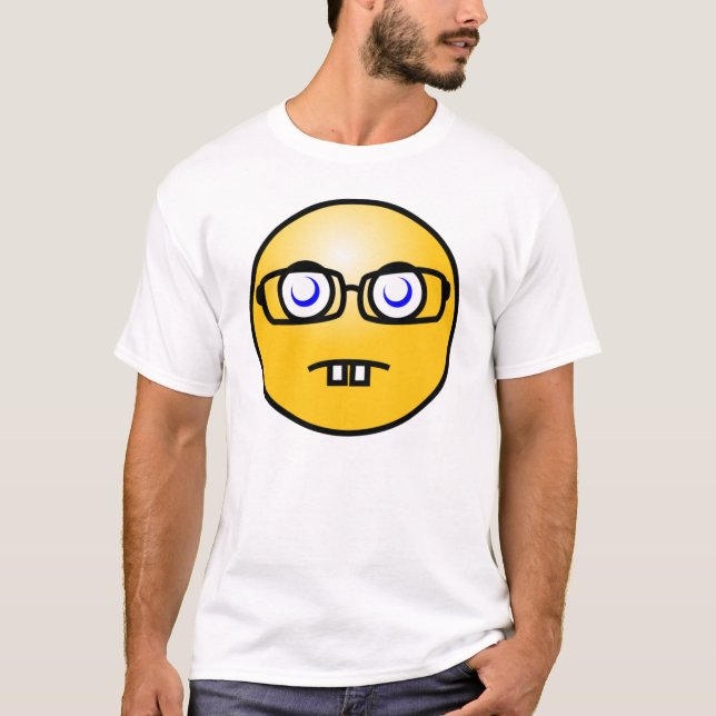 T-shirt Emoticon geek (Frente)