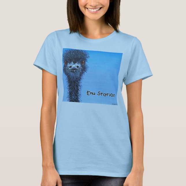T-shirt Emu azul (Frente)