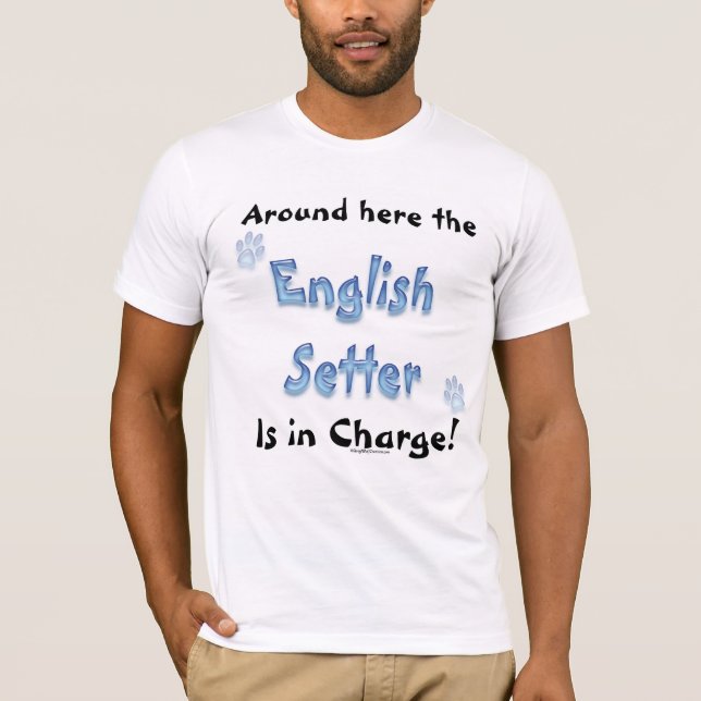 T-shirt Encargo do Setter Inglês (Frente)
