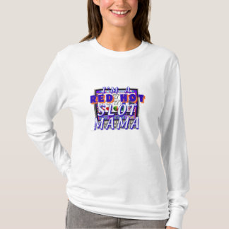 T-shirt encarnado do entalhe do Mama Senhora