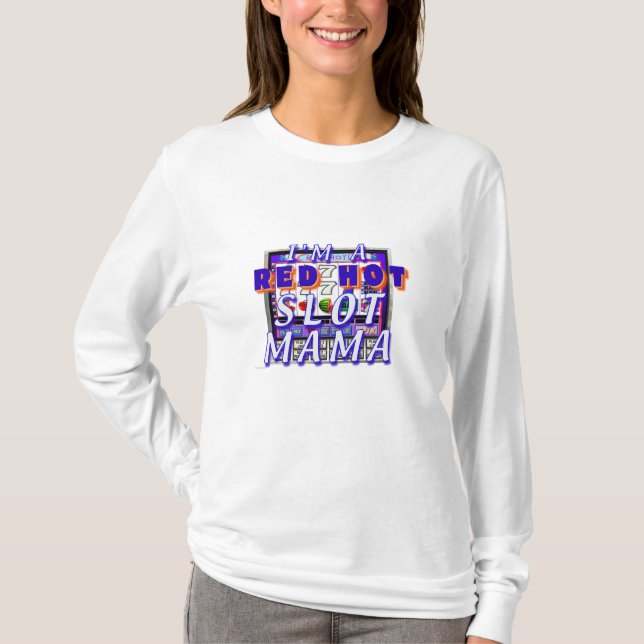 T-shirt encarnado do entalhe do Mama Senhora (Frente)