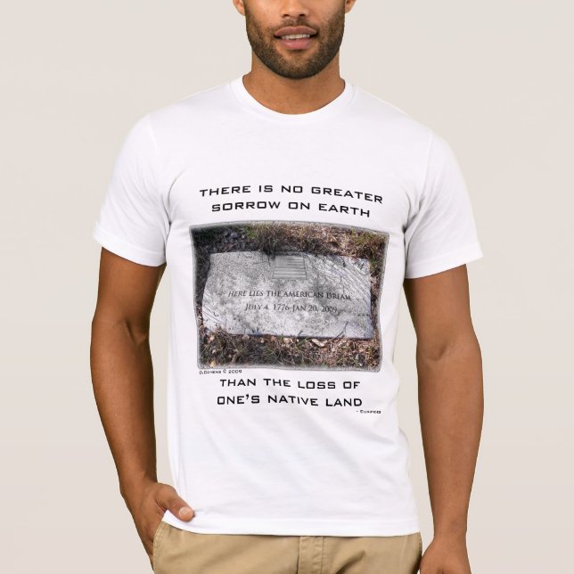 T-SHIRT ENCONTRA-SE AQUI O SONHO AMERICANO (Frente)