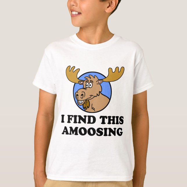 T-shirt Encontrei Este Engraçado Moose Pun (Frente)