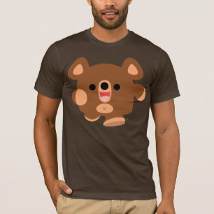 T-shirt energético do urso dos desenhos animados