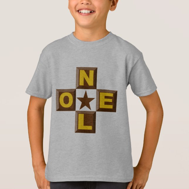 T-shirt enfant acier clair DESIGN  NOEL (Frente)