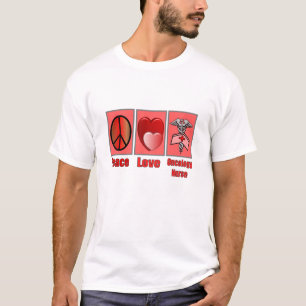 T-shirt Enfermeira da ONCOLOGIA do amor da paz