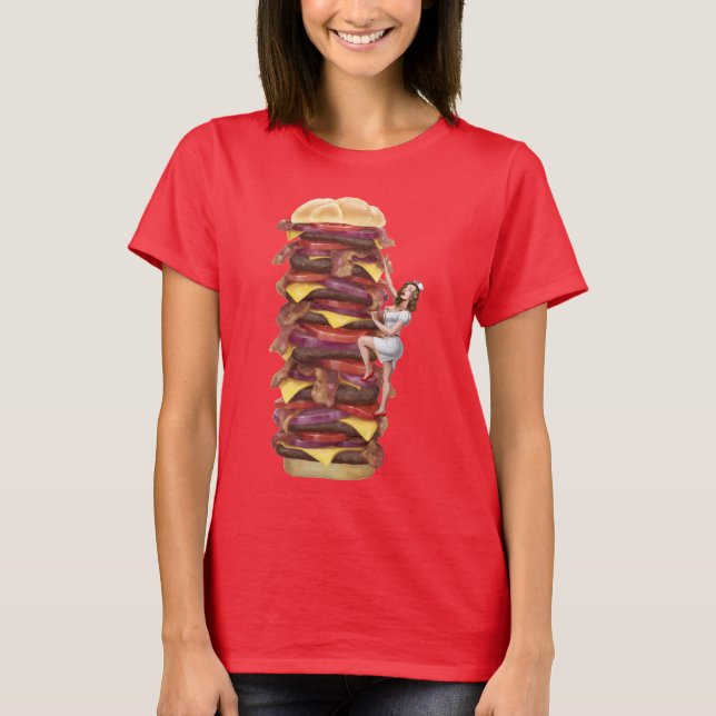 T-shirt Enfermeira de escalada (Frente)