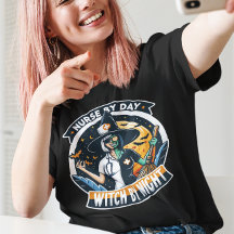 T-Shirt Enfermeira Dia de as Bruxas engraçado